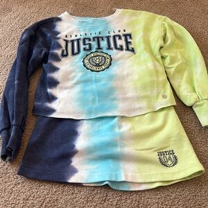 Girls Justice sweatshirt and skirt set